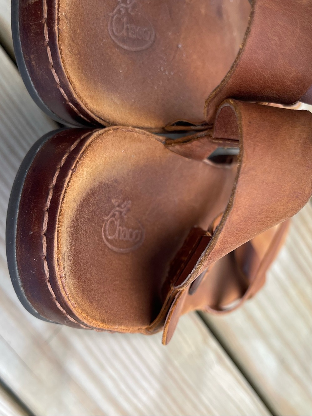 Chaco leather Sandal Women Rust Brown Leather Strappy Sandals - Picture 7 of 10